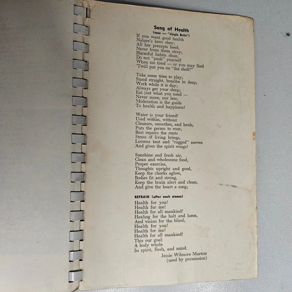 Vintage 1968 Ten Talents Natural Foods Cookbook Frank Rosalie Hurd Spiral Bound